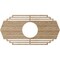 Ekena Millwork Chrysler Wood Fretwork Pierced Ceiling Medallion, Red Oak, 22"W x 11"H x 5 3/4"ID x 1/4"T CMWP22X11X0250CSRO - alternate 5